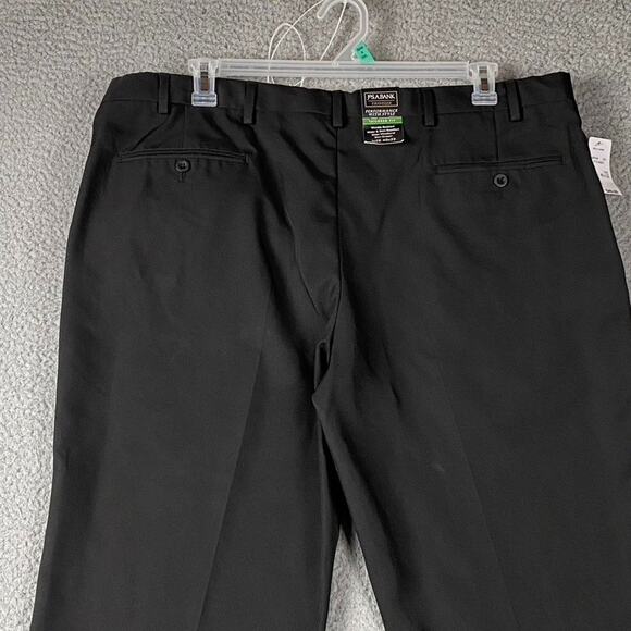 Jos A Bank Traveler Performance Tailored Fit Trouser Pants Men's 40x32 Black New - Picture 10 of 11